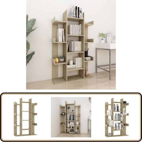 Bibliothèque Chêne Sonoma 86x25,5x140 cm Bois d’ingénierie - Bibliothèque - Étagère - Rangement - Livre - Décoration