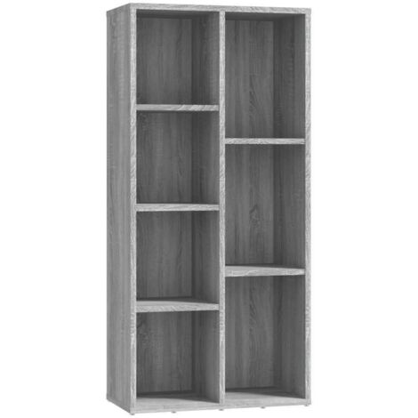 Bibliothèque classique,Armoire à livres ,Étagère à livres Sonoma gris 50x25x106 cm -70074