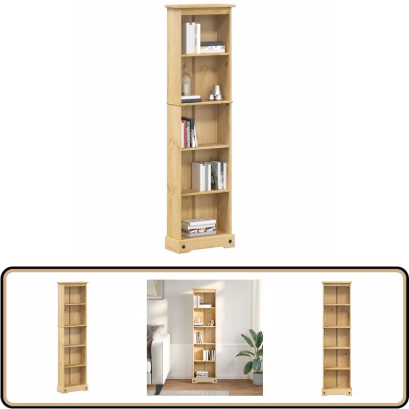 Vidaxl - Bibliothèque Corona 46x20x170 cm bois de pin massif - Bibliothèque Design - Bibliothèque Bois - Bibliothèque Pin Massif - Étagère Murale