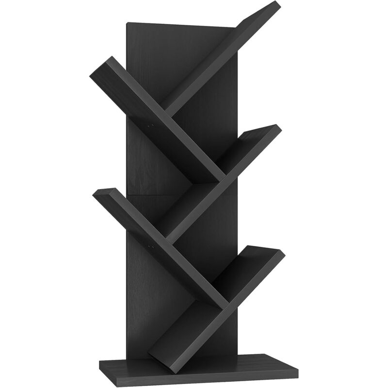 Ymyny - Bibliothèque d'arbre à 4 Étages, Étagère à Livres sur Pied, Étagère de Rangement pour Magazines, cd, pour Salon, Chambre, Bureau, 30×17×60CM