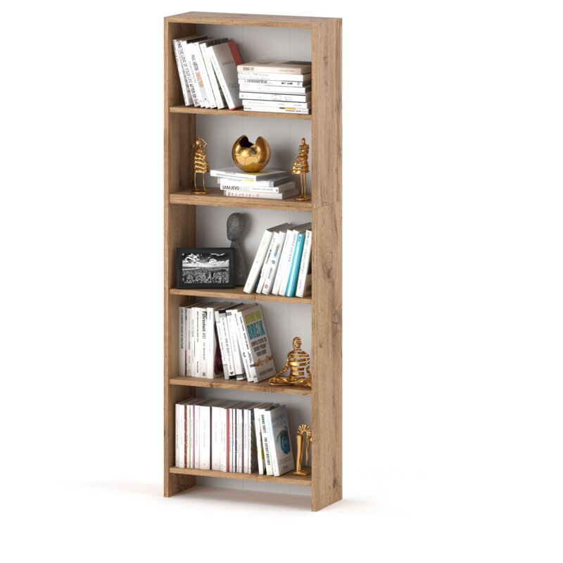 Bibliothèque de bureau Wotan chêne 60 CM 5 étagères bibliothèque jouet Loft