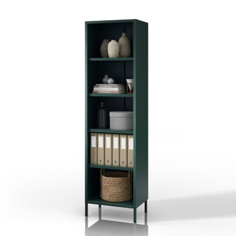 Bibliothèque de salon MARIO, 500 x 1800 x 350 mm, Modern: vert bouteille