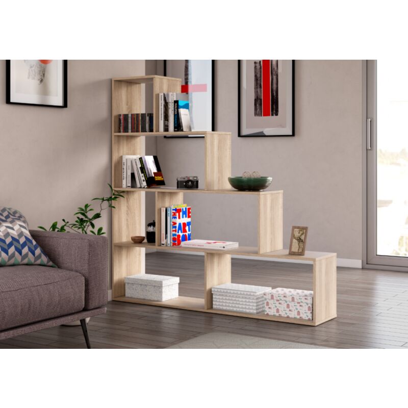 Bibliothèque décorative 145 cm Roble canadian 6 étagères | Roble Canadian