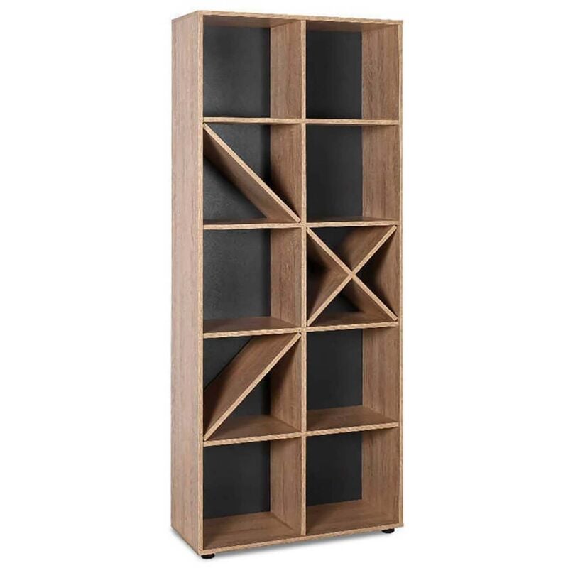 Deco In Paris - faustine - Bibliothèque design couleur chêne 188 cm faustine