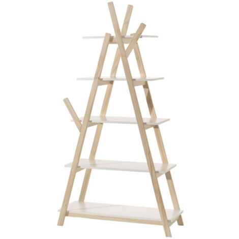 Bibliothèque Design "Kiddy" 80cm Naturel & Blanc