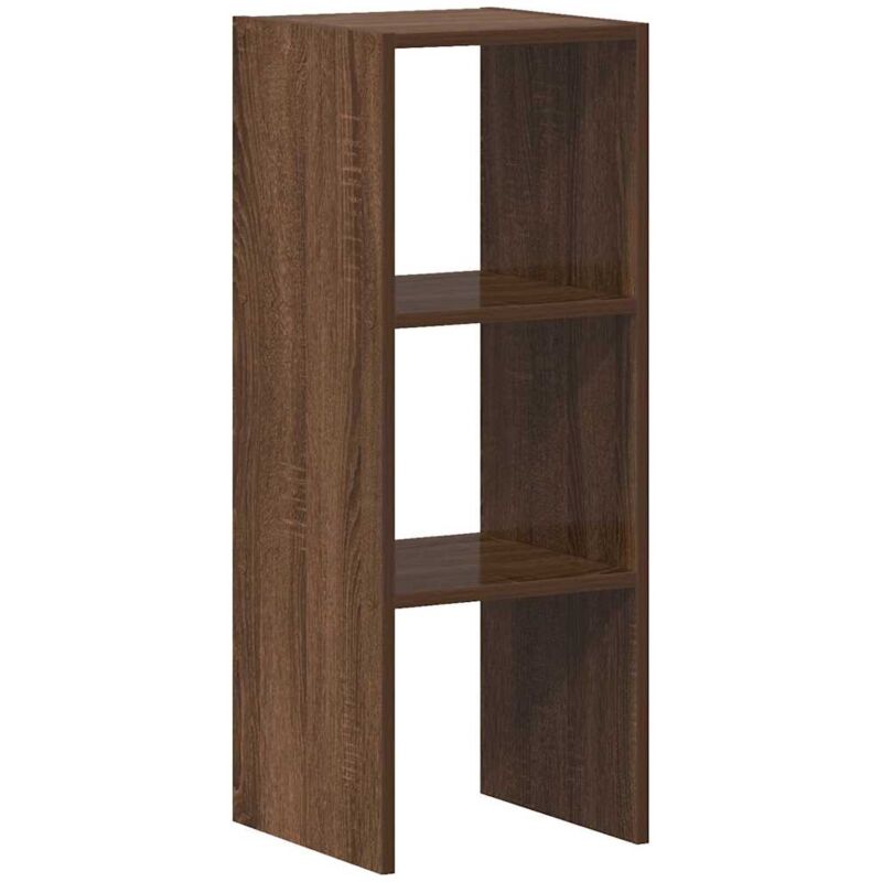 Bibliothèque empilable chêne marron 30x30x80 cm bois ingénierie Vidaxl