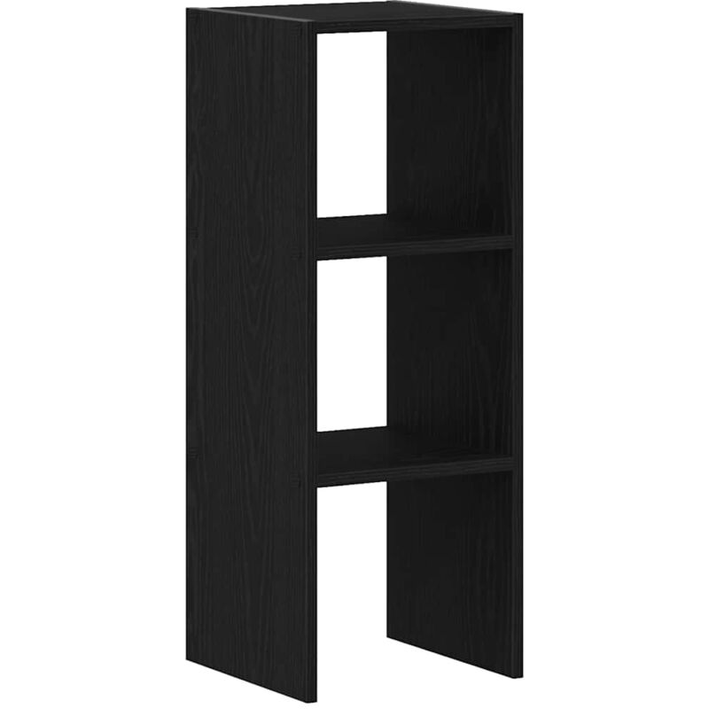 Bibliothèque empilable chêne noir 30x30x80 cm bois d'ingénierie Vidaxl