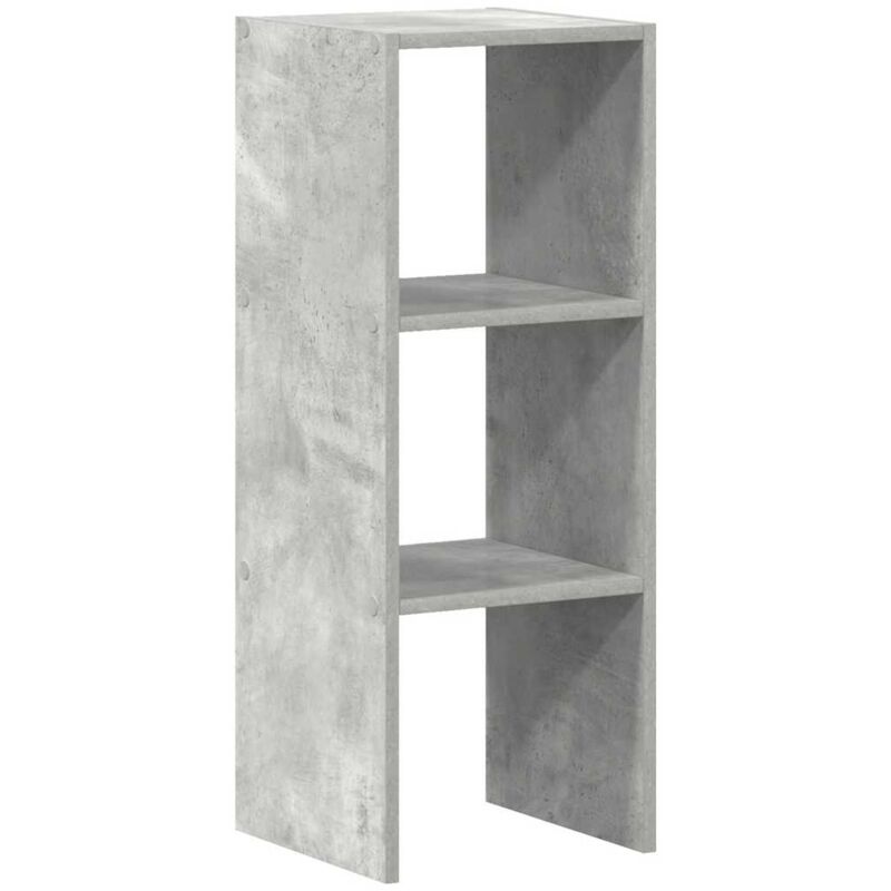 Bibliothèque empilable gris béton 30x30x80 cm bois d'ingénierie Vidaxl