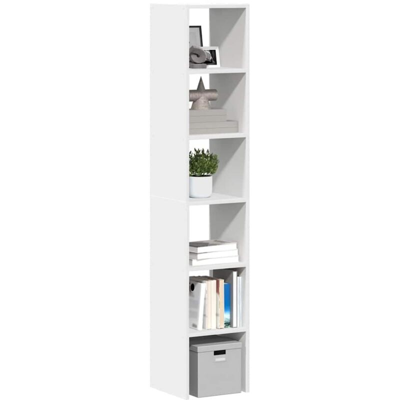 Bibliothèques 2 pcs empilable blanc 30x30x80 cm bois ingénierie Vidaxl