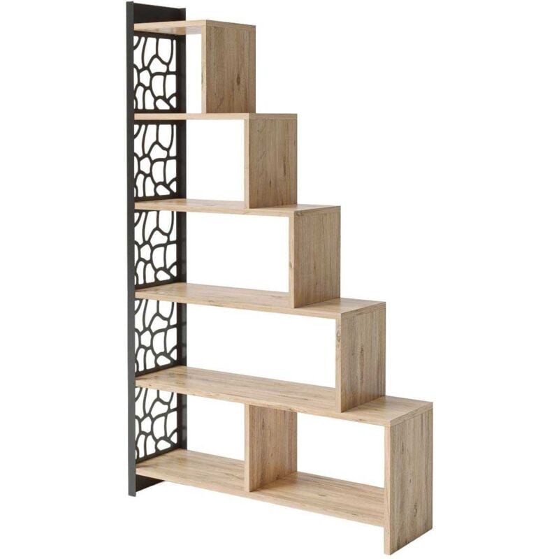 Asir Group Llc - Bibliothèque en aggloméré et métal Francis Modèle 3