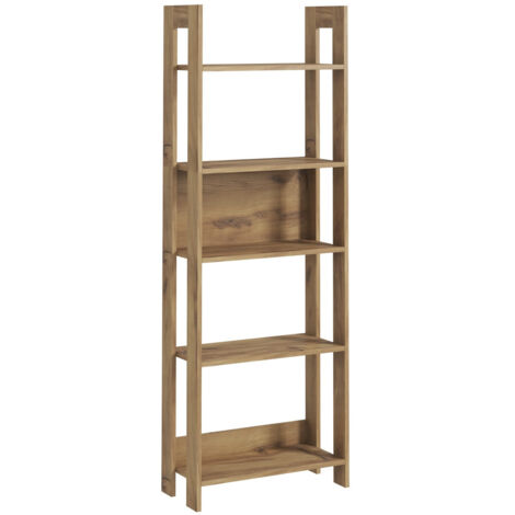 Bibliothèque en bois "Country" - 64 x 30 x 180 cm - Marron