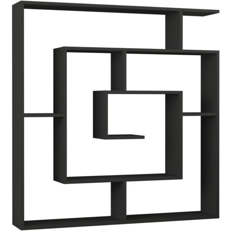 Bibliothèque en bois "Labirent" - 125 x 22 x 129 cm - Gris anthracite