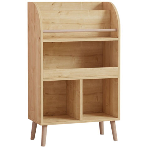 Bibliothèque en bois "Minola" - 60 x 30 x 102 cm - Beige
