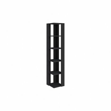 Bibliothèque en bois "Nati" - 32 x 32 x 161 cm - Noir