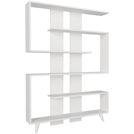 Bibliothèque en bois "Rain" - 120 x 20 x 162 cm - Blanc