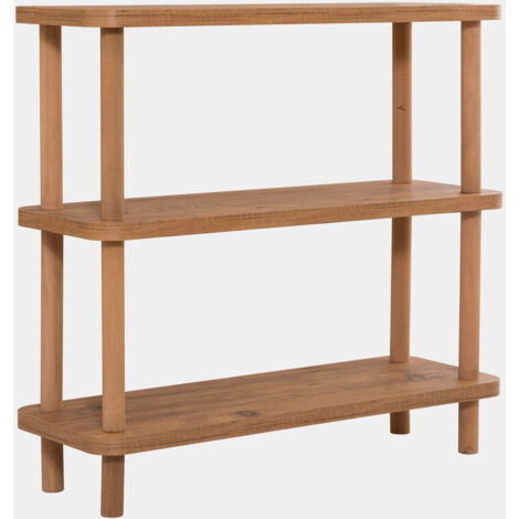 Bibliothèque en bois "Step" - 80 x 28 x 75 cm - Marron