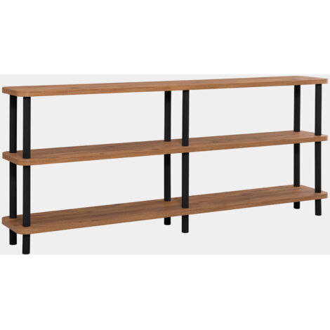 Bibliothèque en bois "Zen" - 180 x 35 x 75 cm - Noir