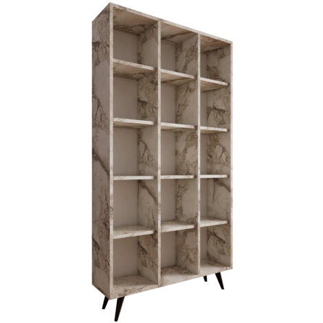 Bibliothèque en bois "Zipa" 100 x 25 x 184 cm - Chêne