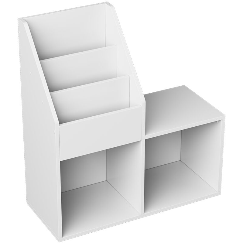 Bibliothèque enfant Conny, Blanc, 72 x 79 cm avec petites tablettes Vicco