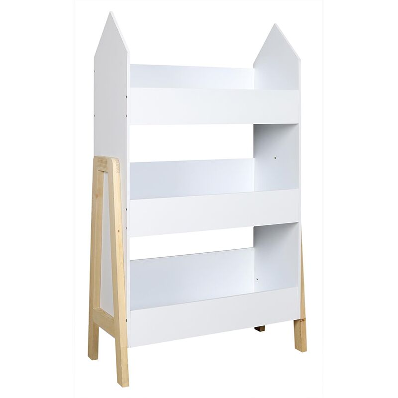 Bibliothèque enfant 4 étagères – Bois blanc – Dimensions 120x30x180 cm – Rangement esthétique pour chambre d'enfant – The Home Deco Kids Bibliothèque enfant 4 étagères – Bois blanc – Dimensions 120x30x180 cm – Rangement esthétique pour chambre d'enfant – The Home Deco Kids