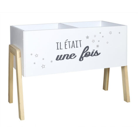 Bibliothèque Enfant "Il Était une Fois" 60cm Blanc