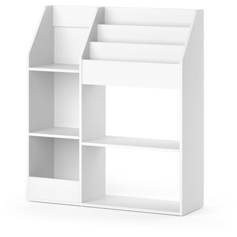 Bibliothèque enfant Luigi, Blanc, 100.4 x 114.2 cm sans boîtes pliantes, Vicco