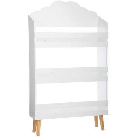 Bibliotheque Enfant Nuage 58 X H 100 Cm Blanc Blanc