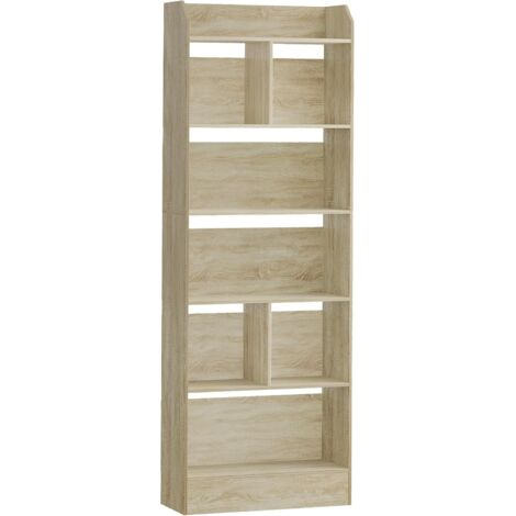 Bibliothèque, Étagère à 6 Niveaux, Cloison Séparateur, Présentoir