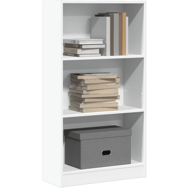 Bibliothèque, Étagère de Rangement, Meuble Étagère blanc 60x24x109 cm bois d'ingénierie WFE610036 design in
