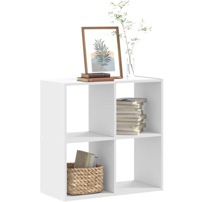 Bibliothèque blanc 68,5x32x68,5 cm bois d'ingénierie - Vidaxl