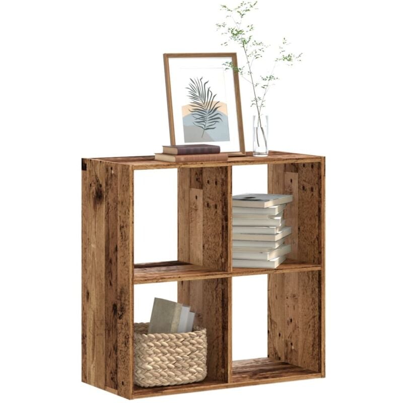 Bibliothèque vieux bois 68,5x32x68,5 cm bois d'ingénierie Vidaxl