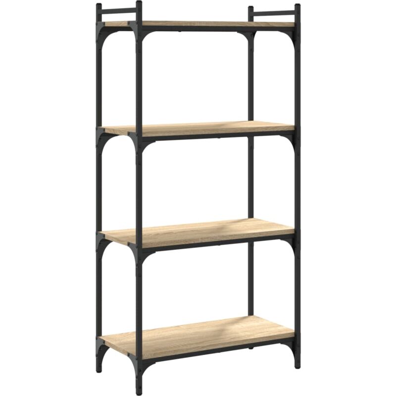 Bibliothèque à 4 niveaux chêne sonoma 60x30x120 cm