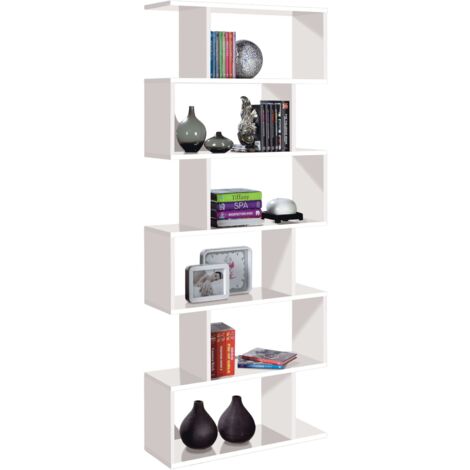 Bibliothèque - Étagère Blanc Brillant 25x80x190h cm