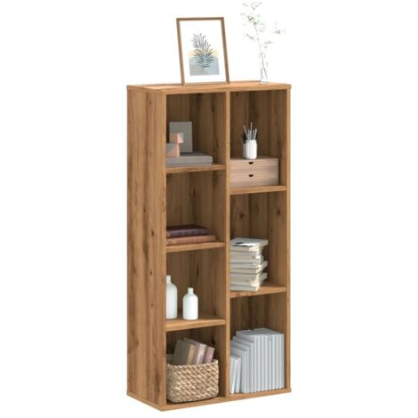 Bibliothèque-Étagère de Rangement chêne artisanal 50x25x105 cm bois d'ingénierie 425872