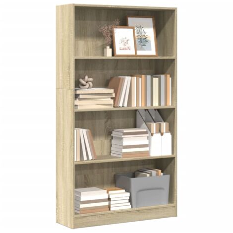 Bibliothèque-Étagère de Rangement chêne sonoma 80x24x143 cm bois d'ingénierie 275299