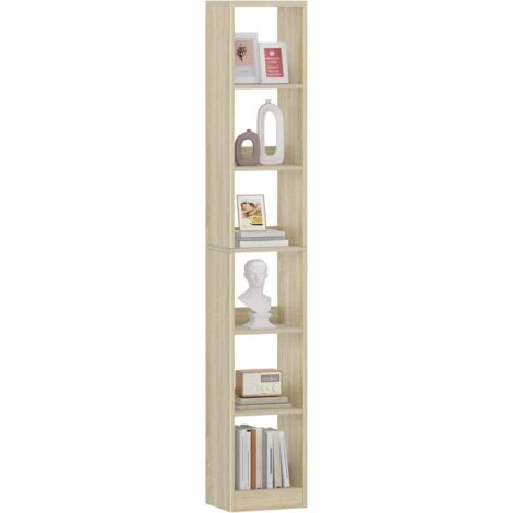 Bibliothèque, Étagère de Rangement, Meuble, Cube, pour Salon, Bureau, Chambre, Style Scandinave, Beige Chêne