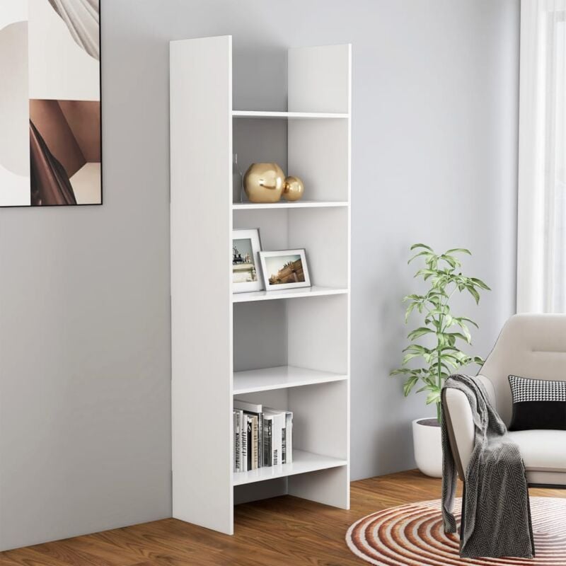 Maison Chic - Bibliothèque, Étagère de Rangement, Meuble Étagère Blanc 60x35x180 cm Bois d'ingénierie WFE536632 design in