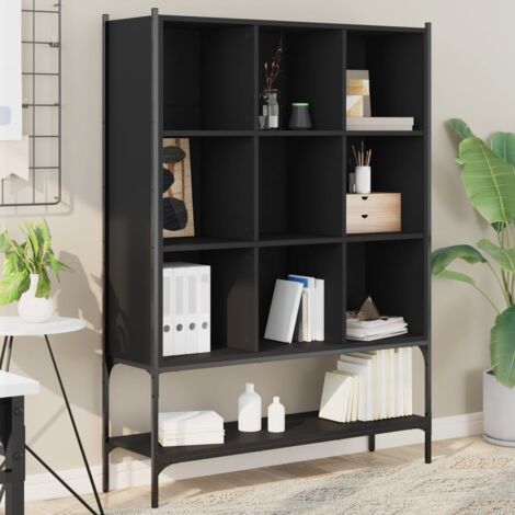Bibliothèque, Étagère de Rangement, Meuble Étagère noir 102x30x141,5 cm bois d'ingénierie WFE798936 DESIGN IN