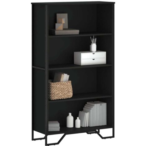 Bibliothèque-Étagère de Rangement noir 80x31x137,5 cm bois d'ingénierie 631035