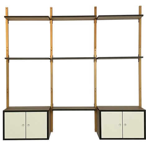 Caisson de bureau 2 étagères JARIS noir mat 76,6 x 33 x 50 cm