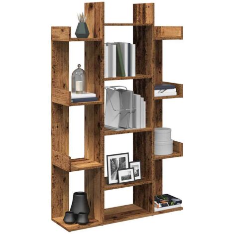 Bibliothèque-Étagère de Rangement vieux bois 86x25,5x140 cm bois d'ingénierie 120465