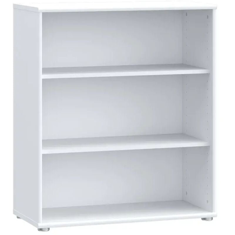 Meubletmoi - Bibliothèque / Étagère h. 86 x l. 74 cm décor blanc - maria