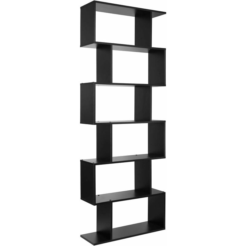 <strong>bibliotheque</strong> etagere livres pour de rangement en forme s bureau, salon, chambre d'etude homfa (noir)