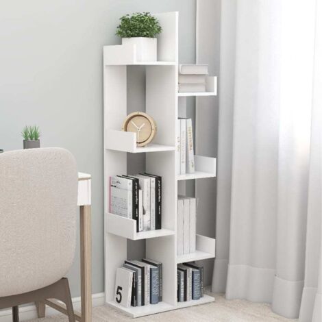 Bibliothèque  Étagères de livres  Meuble de Rangement Blanc 48x25,5x140 cm Aggloméré BZREH9541280 MaisonChic