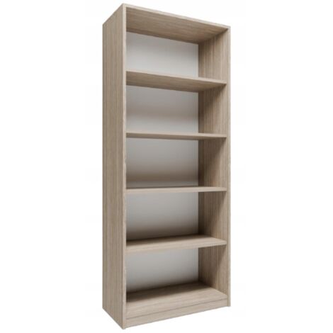 Bibliothèque - Étagères réglables - 180cm x 74cm x 35cm - Couleur Sonoma