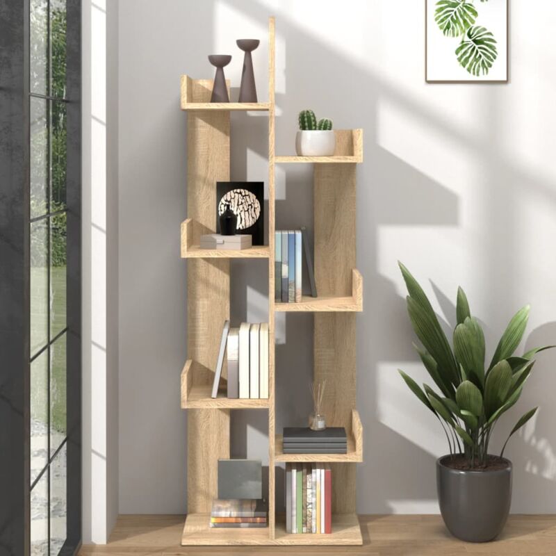 Bibliothèque Chêne sonoma 48x25,5x140 cm Bois d'ingénierie