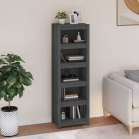Bibliothèque Gris 50x35x154 Bois de pin massif
