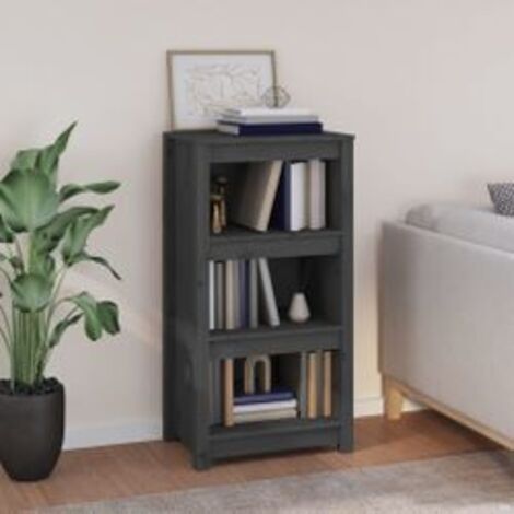 Bibliothèque Gris 50x35x97 Bois de pin massif
