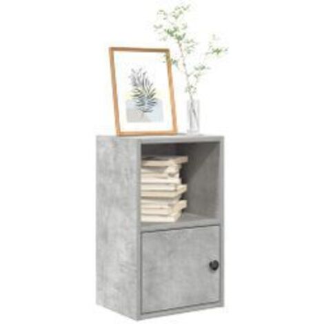 Bibliothèque gris béton 31x24x52 bois d'ingénierie