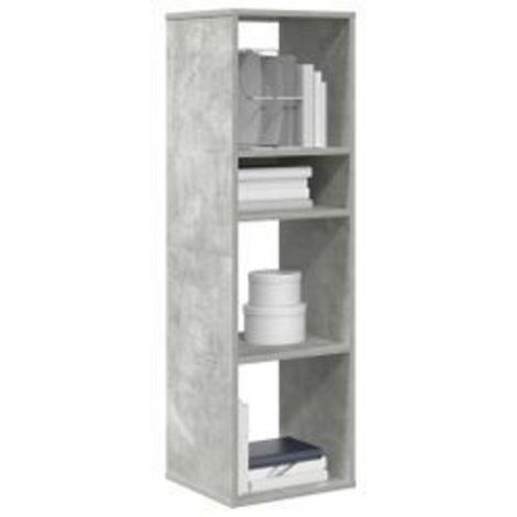Bibliothèque gris béton 34x31x112 bois d'ingénierie